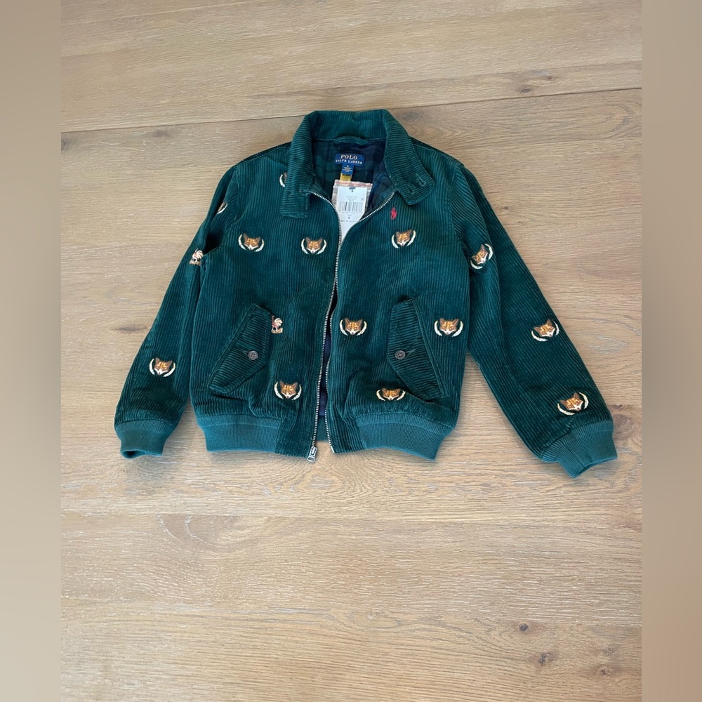 Polo Ralph Lauren Embroidered Corduroy Jacket Kids Size 6 New NWT